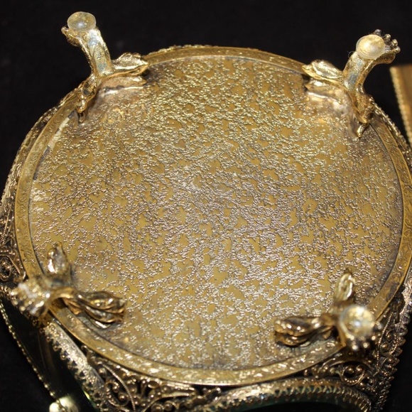 Vanity Set Vintage Five Piece Brass - Picture 13 of 14